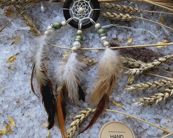 Brown Beige Dreamcatcher, Christmas Gift for Men Turquoise Dreamcatcher, Indian Gifts for Boyfriend, New Year Car Decor, New Year Gift Mom