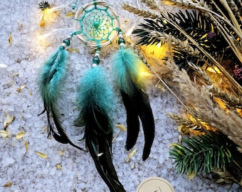 Turqios Dreamcatcher, Christmas Gift for Men Turquoise Dreamcatcher, Indian Gifts for Boyfriend New Year Car Decor New Year Gift,