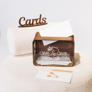 Boîte de carte-cadeau de mariage bohème, décorations pour centre de table, boîte de 16 cartes Sweet 16, stylos et chants en bois, boîte de carte de visite, boîte de carte de douche nuptiale