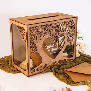 Libro de visitas y caja para tarjetas para baby shower, decoración de madera para fiestas rústicas, libro de visitas para bodas, caja de regalo de cumpleaños, libro de visitas para despedidas de soltera