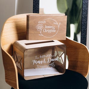Klassische Hochzeitskartenbox und Gästebuch-Zeichen-Set, Hochzeitsandenken-Umschlagbox, Boho-Dekoration, Gästebuch für Babyparty