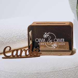 Caja de cartón para bodas, decoración para despedidas de soltera, caja de sobre de regalo de acrílico, caja de cartón con recetas de aniversario, caja de cartón de madera personalizada