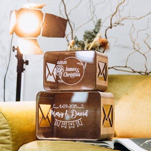Boîte pour cartes de voeux à mémoire de forme pour cadeau de mariage, boîte pour cartes de mariage avec fente, cadeaux personnalisés et tirelire, boîte pour cartes de remise des diplômes