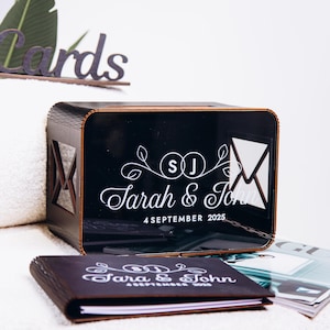 Wedding Favors, Personalized  Wedding Card Box with Slot, A Gift for Newlyweds, Minimalistic Guest Book and Card Box for Your Party, Sign