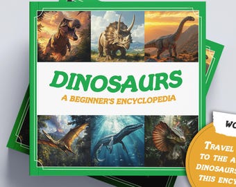 Dinosaur Book Fun & Educational Adventure for Kids with Mighty Dinosaurs, Fossils and Discover Prehistoric Wonders, Encyclopedia Gift Idea!