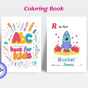 Printable ABC Baby Shower Coloring Pages, Fun Alphabet Game & Activity for Guests, Baby&#39;s First ABCs Printable Keepsake, Coloring Book.