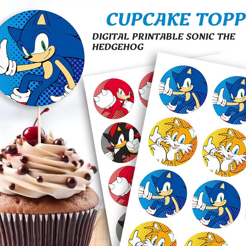 Sonic Cupcakes Etsy UK Sonic Cupcakes Etsy UK