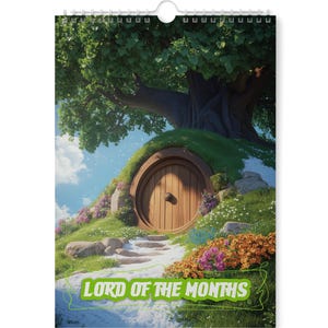 2025 Wandkalender - Herr der Monate, Fantasy Jahreskalender, Wunderliche Magische Abenteuer Szenen Illustriert, Geschenk für Kinder.