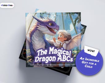 Libro del abecedario del dragón mágico: regalo educativo para niños pequeños