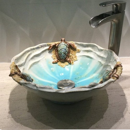 Octopus Vessel Sink Ocean Custom Ceramic Art Basin MADE TO - Etsy