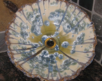 Art Vessel Sink Undulating Textured Organic Rim Custom Handmade Art Basin Crystalline Glaze MADE TO ORDER