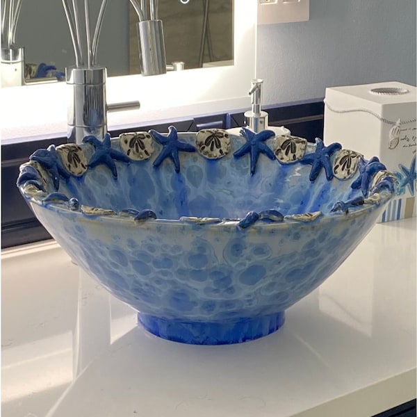 Art Glass Vessel Sink Etsy