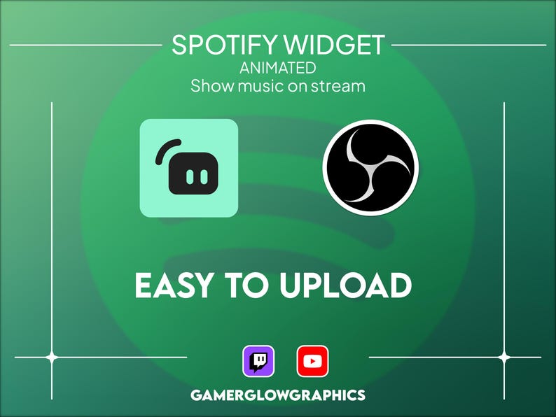 Animated Music Widget | Spotify Widget for Twitch and Youtube | OBS ...