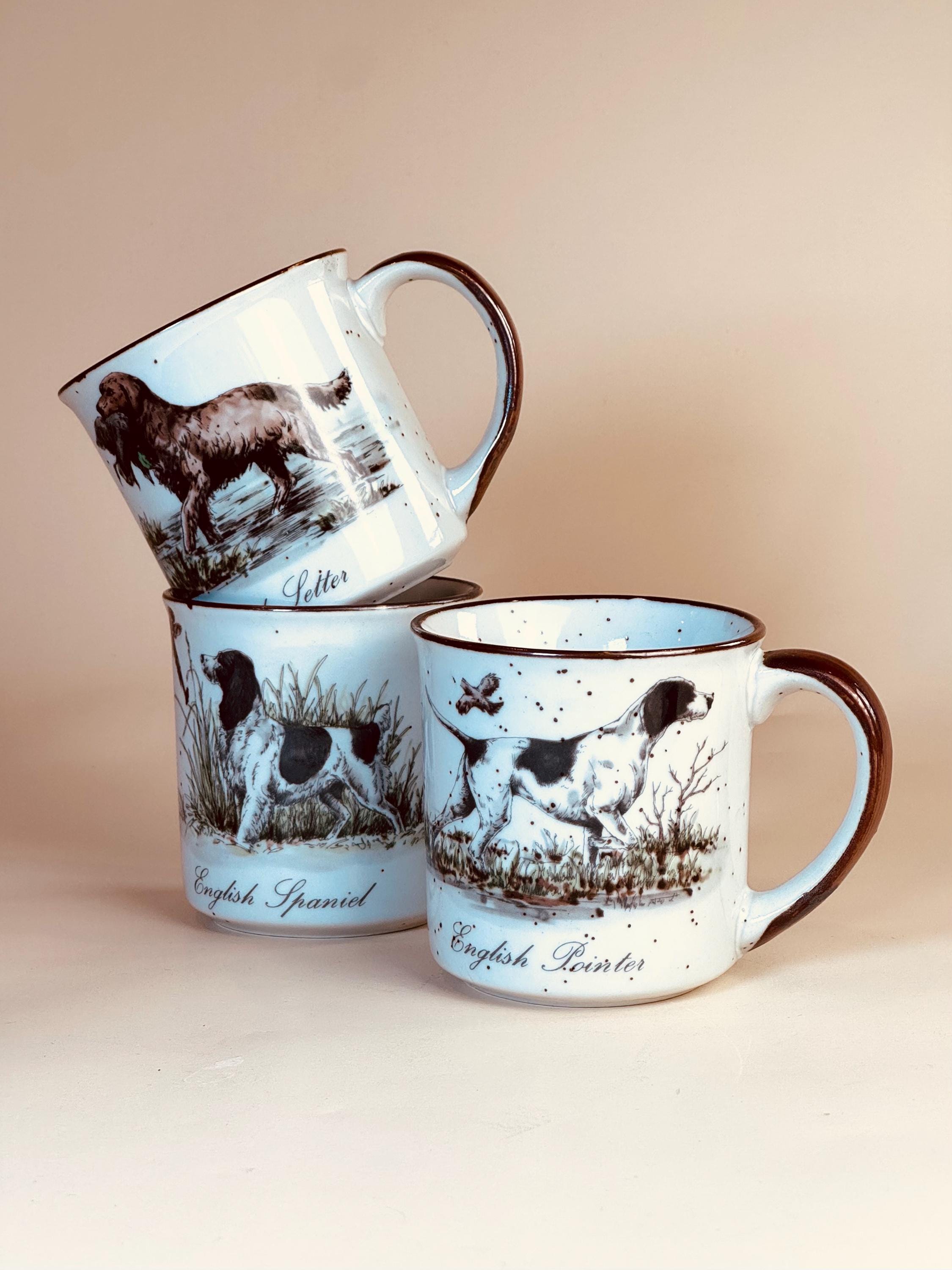 Vintage Hunting Dog Plates - Etsy