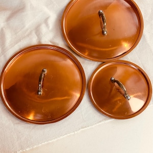 Vintage Copper Pot Lids - ONE