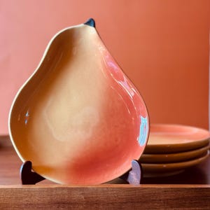 Pottery Barn Plates Pear Design Set Of 4 Dessert Salad Plates Portugal