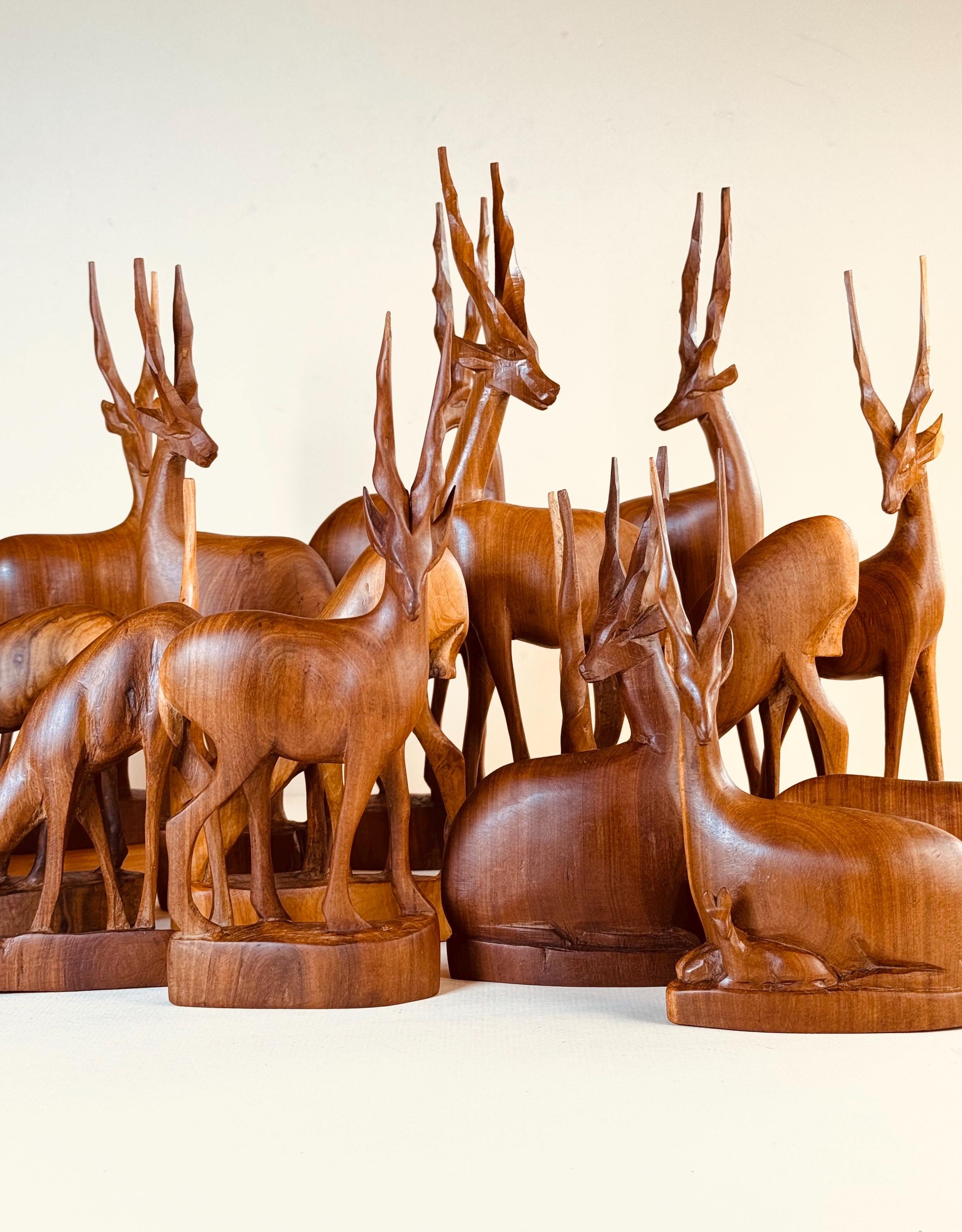 Vintage Wooden African Animals - Etsy