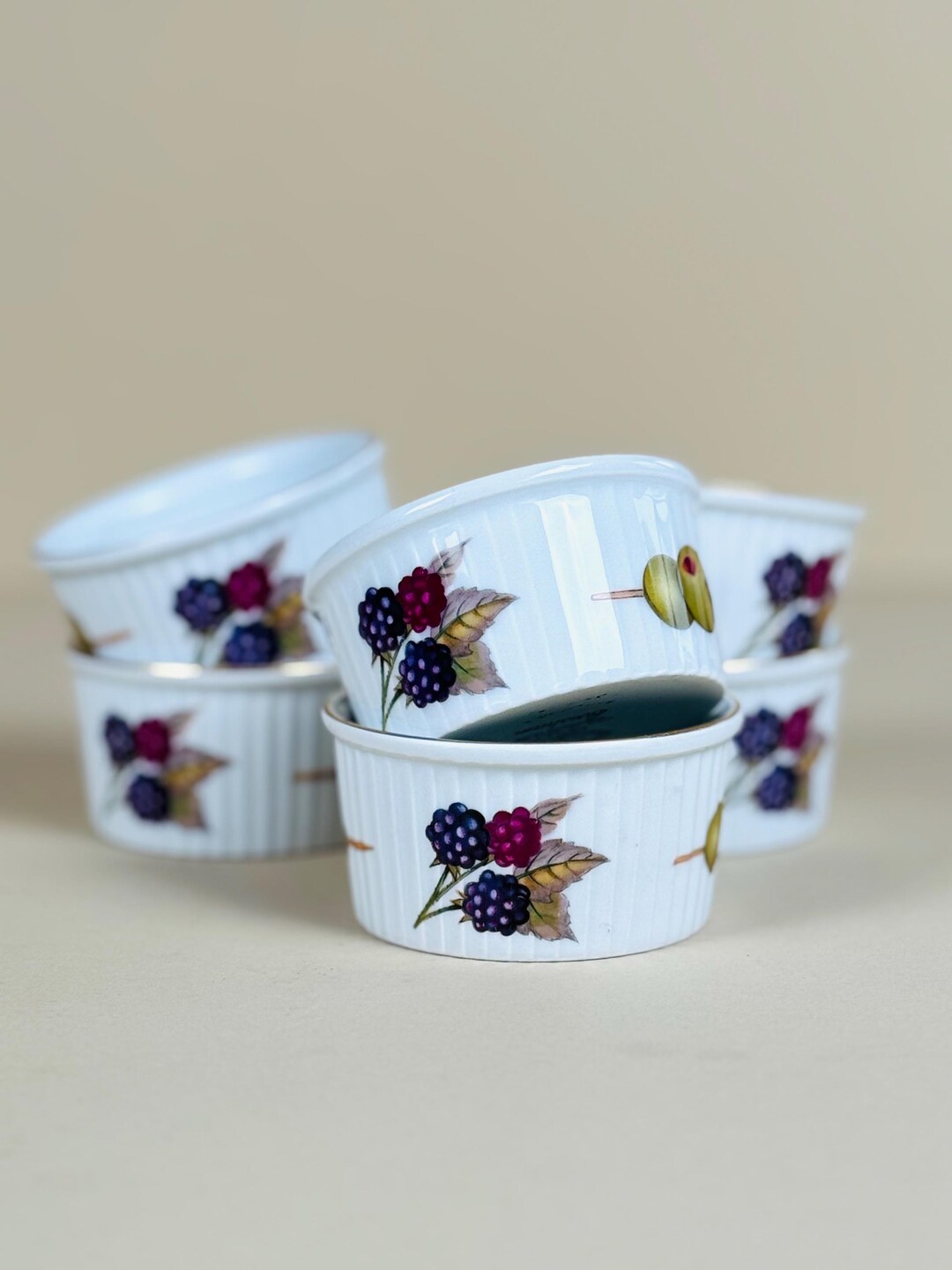 Gold Rim Ramekin Royal Worcester Evesham Gold Ramekin Shape 48, Size 00 Set of 6 - Etsy