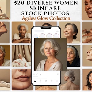 520 Diverse Women Ageless Skin Stock Photos Skincare Stock Photos Beauty Stock Photos Aesthetic Stock Images Model AI Stock Photos