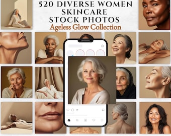 520 Diverse Women Ageless Skin Stock Photos Skincare Stock Photos Beauty Stock Photos Aesthetic Stock Images Model AI Stock Photos