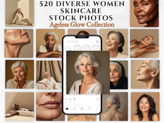 520 Diverse Women Ageless Skin Stock Photos Skincare Stock Photos Beauty Stock Photos Aesthetic Stock Images Model AI Stock Photos