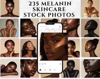 235 Melanin Skincare Stock Photos Melanin Beauty Model Stock Photos Aesthetic Esthetician Stock Photos AI Stock Photos Social Media Photos
