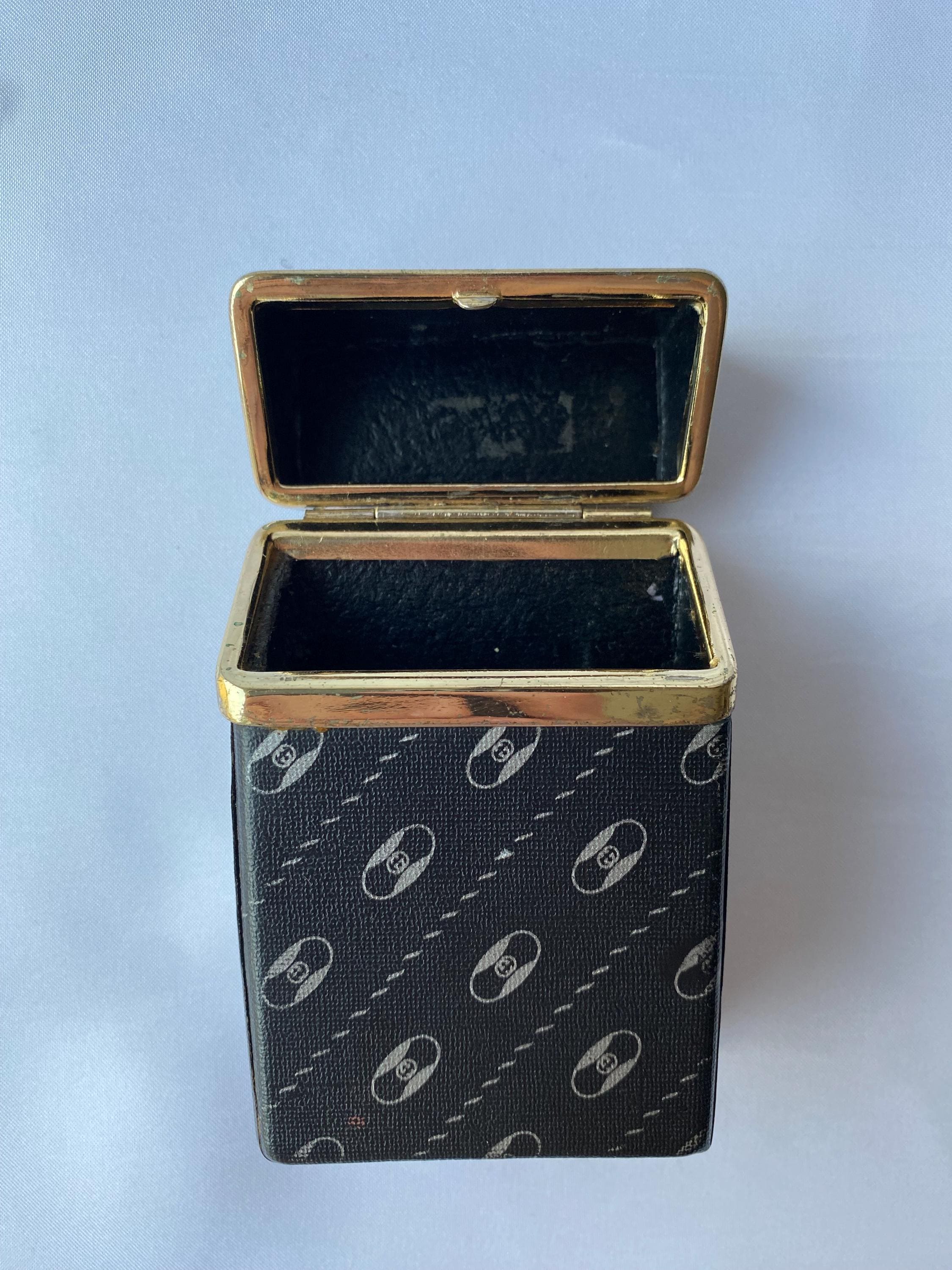 cigarette gucci Vintage Black Gucci Monogram Cigarette Case