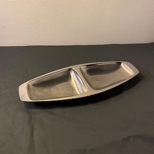 Alessi Italian Stainless Steel Serving Tray | Modern Divided Tray