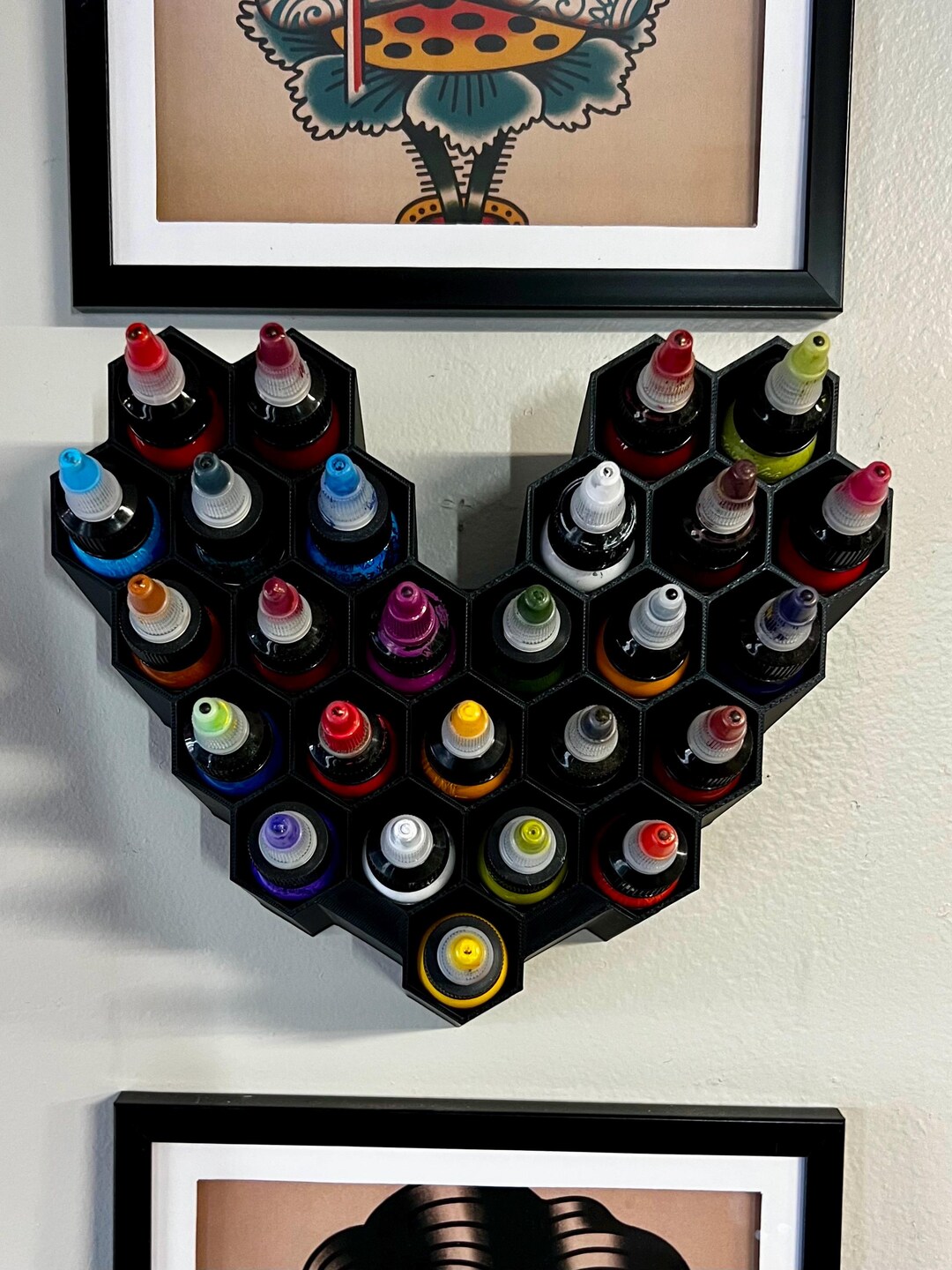 Tattoo Ink Rack Heart Shaped (blk) - Etsy