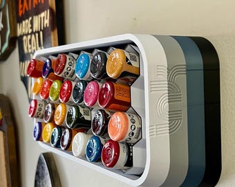 Estante flotante para 30 botellas de tinta para tatuajes de 1 oz.