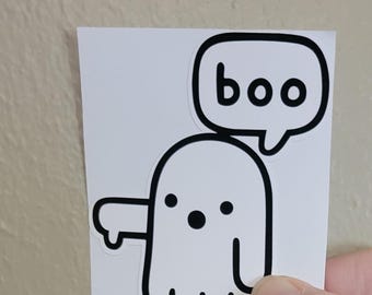 124 - Ghost Boo Sticker