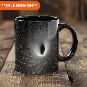 Wormhole coffee mug, black hole coffee mug, Space Exploration Cup, Astronomy Gift, Black Hole Artwork, Coffee Mug, Space coffee mug