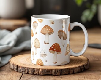Paddenstoelmok, koffiekop Cottagecore Toadstool, cadeau bos natuurliefhebber, botanische keramische mok