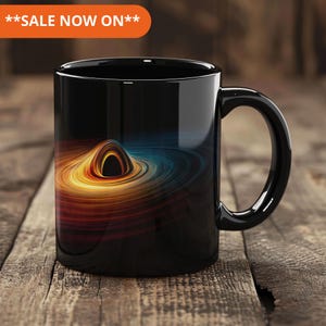 Black hole coffee mug, black hole coffee mug, Space Exploration Cup, Astronomy Gift, Black Hole Artwork, Coffee Mug, Space coffee mug