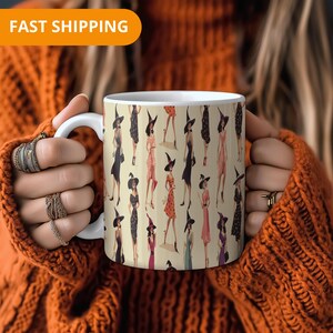 Gothic Witch Coffee Mug – Spooky Ceramic Cup with Witches Design, Halloweening Gift Idea