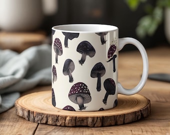 Paddenstoelmok, koffiekop Cottagecore Toadstool, cadeau bos natuurliefhebber, botanische keramische mok