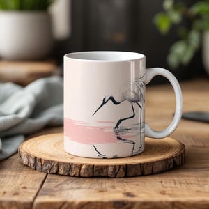 Kanadakranich Kaffeetasse - Sumpfgebiet Vogel Design, Naturliebhaber Geschenk für Vogelbeobachter