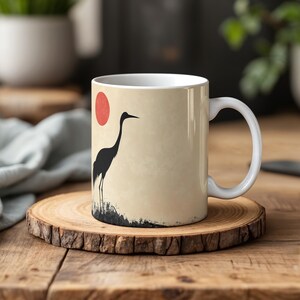 Kanadakranich Kaffeetasse - Sumpfgebiet Vogel Design, Naturliebhaber Geschenk für Vogelbeobachter