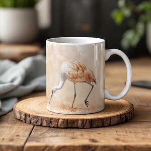 Sandhill Crane Kaffeetasse - Roter Kranich Design für Vogelbeobachter und Naturliebhaber
