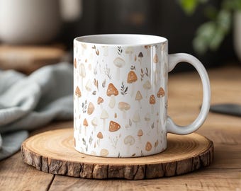 Paddenstoelmok, koffiekop Cottagecore Toadstool, cadeau bos natuurliefhebber, botanische keramische mok