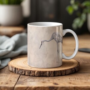 Kanadakranich Kaffeetasse - Sumpfgebiet Vogel Design, Naturliebhaber Geschenk für Vogelbeobachter