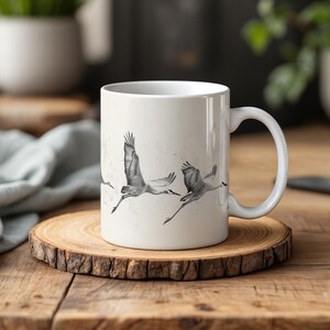 Sandhill Crane Kaffeetasse - Roter Kranich Design für Vogelbeobachter und Naturliebhaber