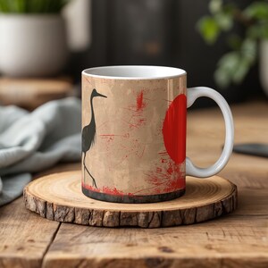Kanadakranich Kaffeetasse - Sumpfgebiet Vogel Design, Naturliebhaber Geschenk für Vogelbeobachter