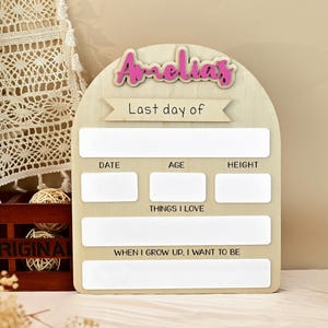 First Day of School Sign, Back to School Sign,Personalized School Sign,Kindergarten First Day of School Sign, First and Last Day School Sign