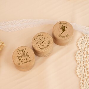 Zahnfee-Box, personalisiert, Holzzahnbox, gravierte Erinnerungsbox, Holzschmuckstück, Massivholztopf, verlorener Zahnhalter, neues Babygeschenk