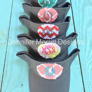 Embroidered Monogram Visor, Gift for Her