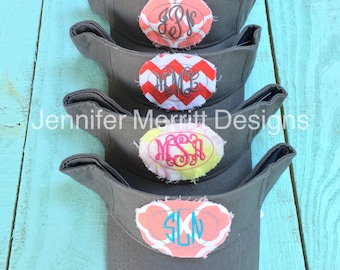 Embroidered Monogram Visor, Gift for Her