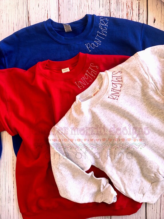 Embroidered Neck Sweatshirt 