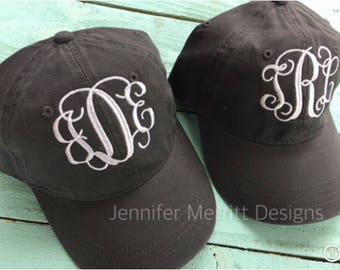 Monogrammed Cap, Monogrammed hat, Monogram Hat, Personalized Hat, Monogram Gift