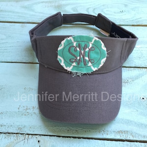 Monogram Visor, Embroidered Sun Visor, Monogram Gift